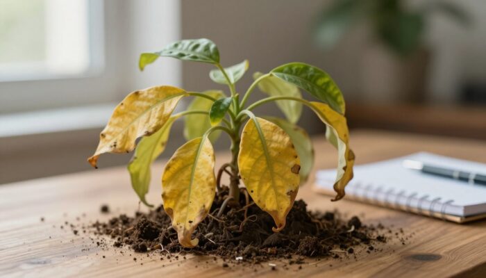 planta murcha de repente