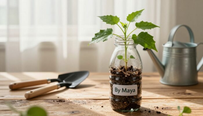 planta na garrafa pet